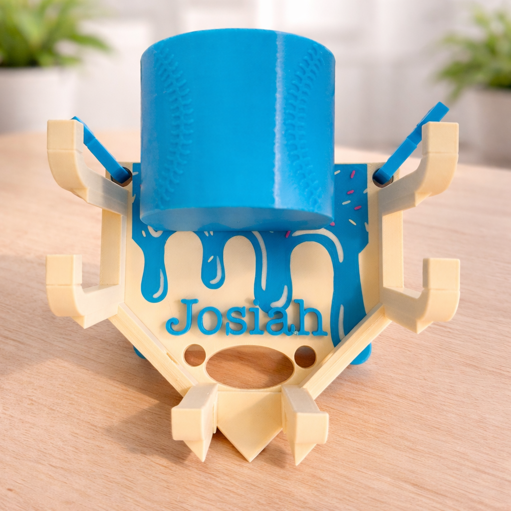 Personalized Baseball Gear Holder Fence Clip | Custom Name| Bat, Glove, Helmet & Water Bottle Organizer