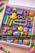 25 Piece Mystery Fidget Box | 3D Printed Fidget Toy Bundle | Sensory Toys Pack for Kids & Adults