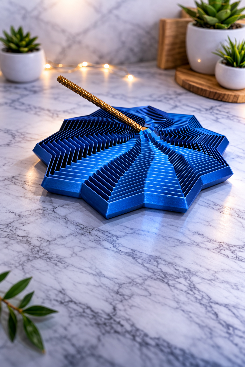 Large Spiral Star Disc Fidget Toy|Hypnotic 3D Printed Desk Toy