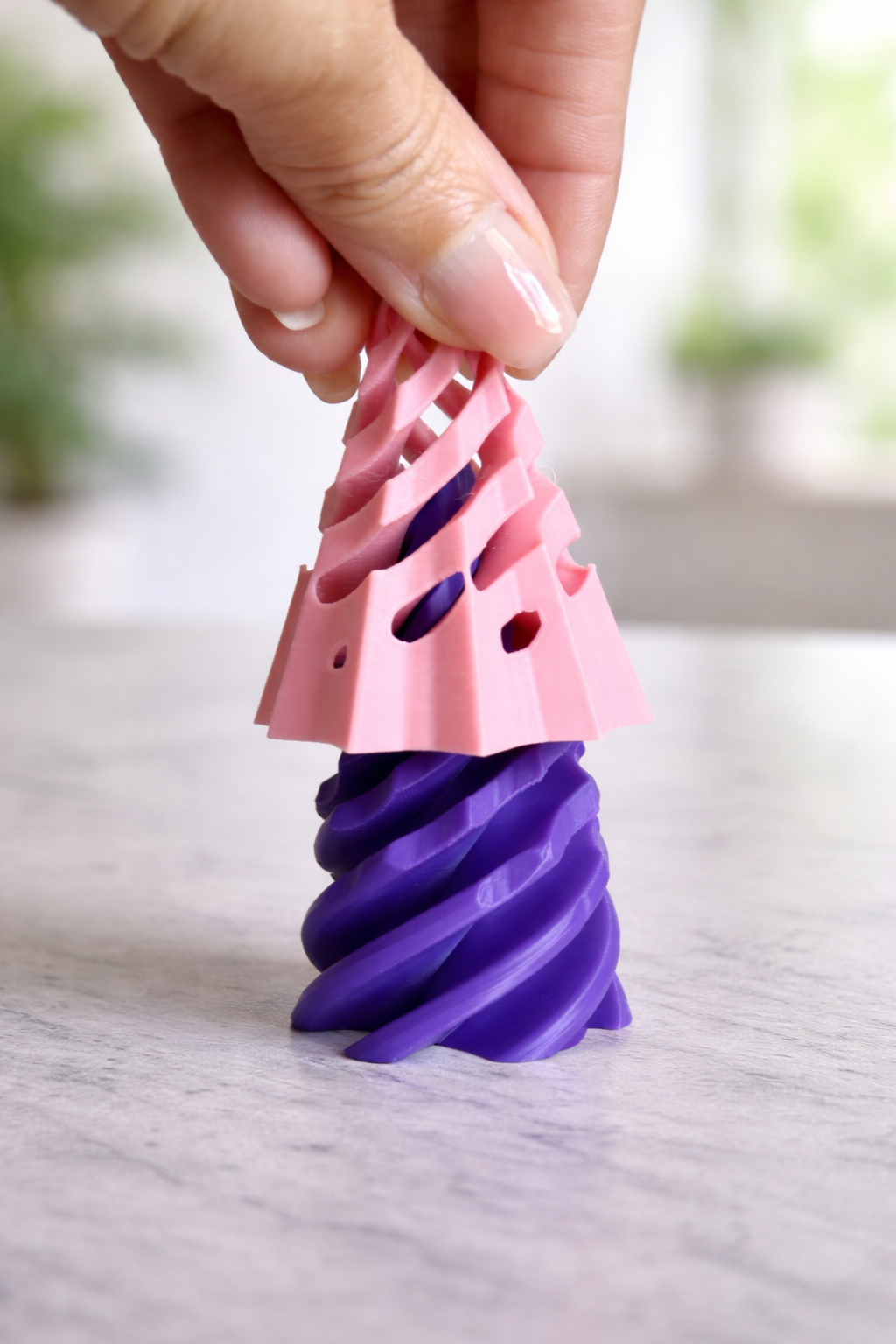 Spiral Cone Fidget Toy | 3D Printed Twist Tower | Satisfying Desk Toy | Sensory Toy | Unique Gift