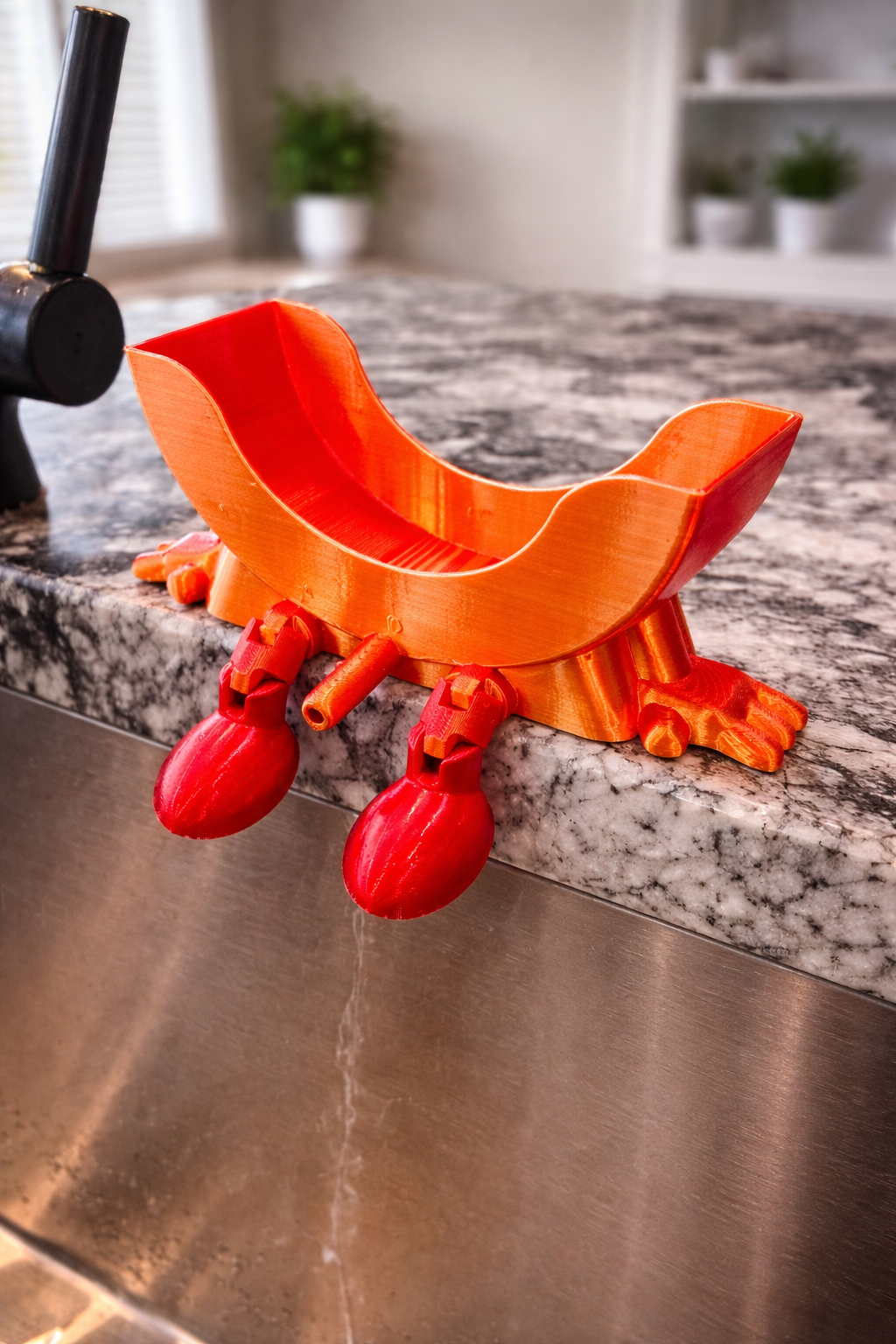 Funny Scrub Daddy Holder | 3D Printed Sponge Holder for Kitchen Sink | Drip Dry Sponge Stand