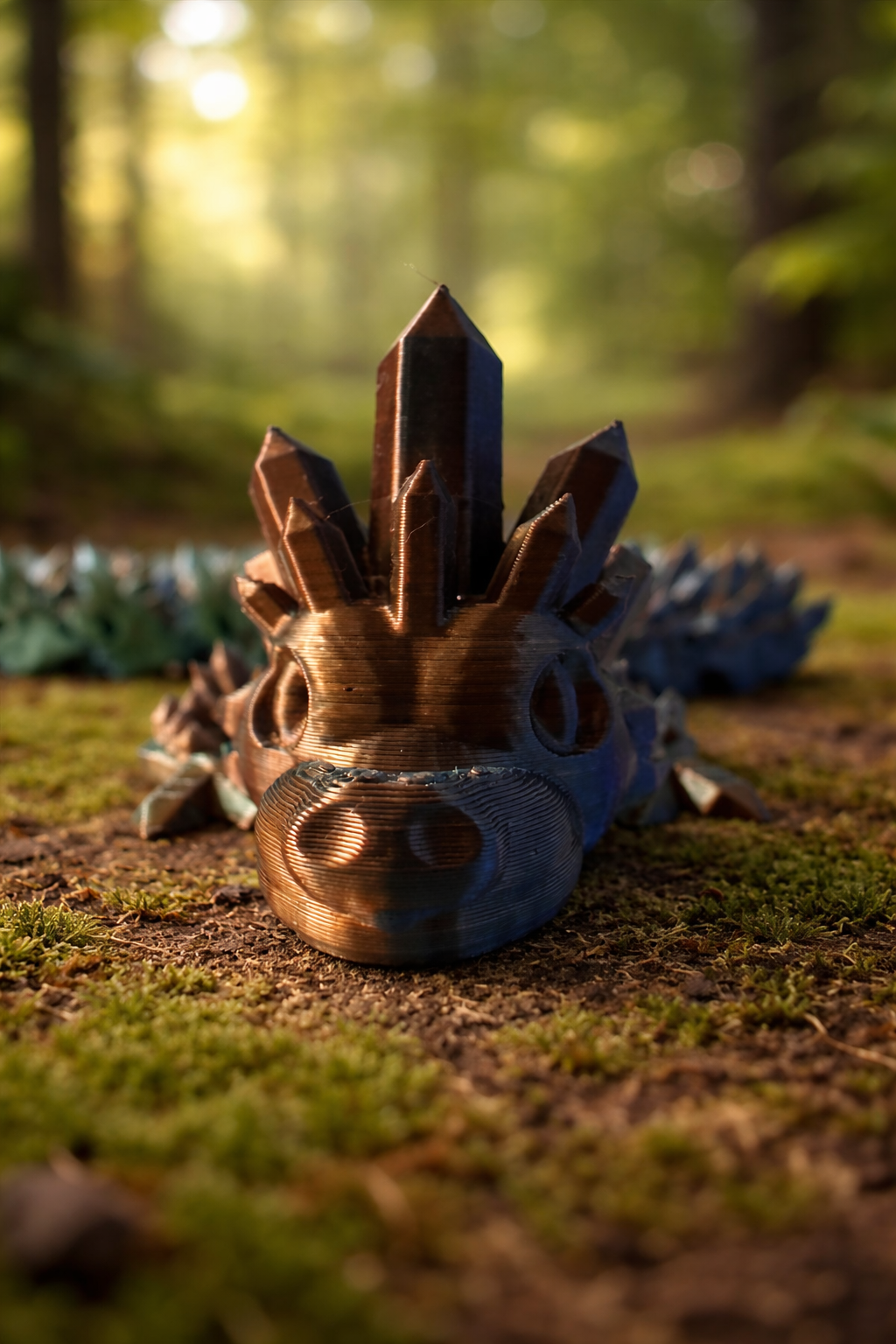 6.5 FT Crystal Spine Flexi Dragon – Articulated 3D Printed Fidget